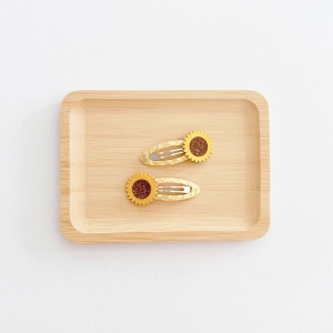 Girl Hair Clip Floral Sunflower Pair (GHP6267)